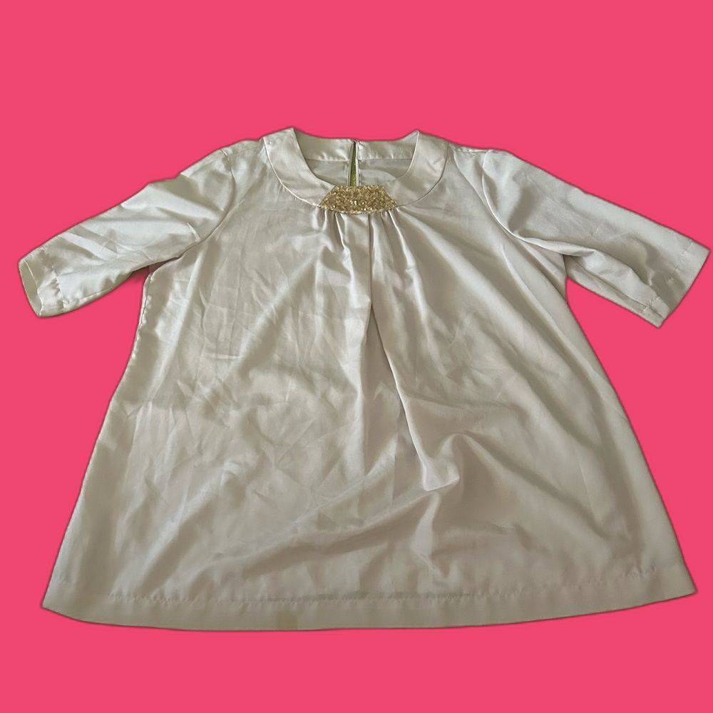 Beaded White Blouse